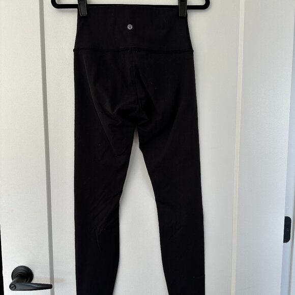 Vintage Lululemon Wunder Under High-Rise Tight 28" Full-On Luon, Black, Size: 6 - Picture 3 of 4